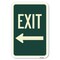 Signmission Exit with Left Arrow Heavy-Gauge Aluminum Sign, 12" H, 18" L, A-1218-24521 A-1218-24521 - alternate 1